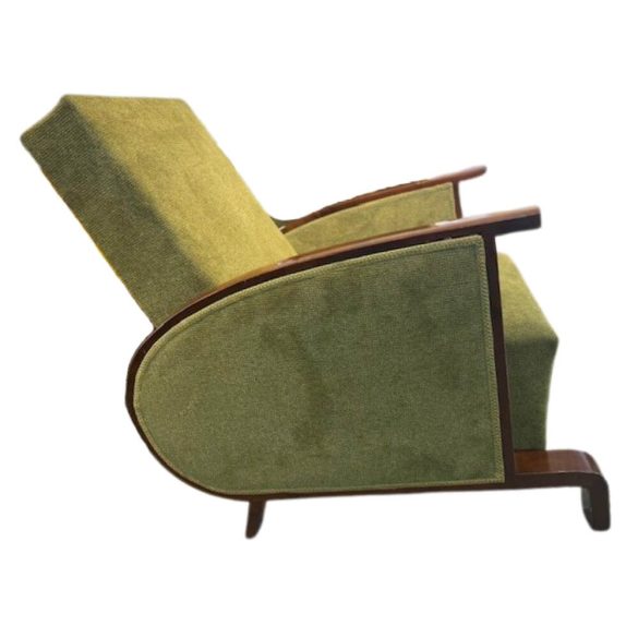 Art Deco Fotel Pár Zöld, Felújított 30-as évek