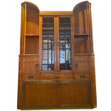 Szecessziós Tálaló Csiszolt Üvegbetéttel 