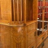 Szecessziós Tálaló Csiszolt Üvegbetéttel 