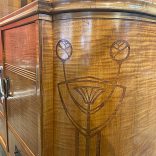 Szecessziós Tálaló Csiszolt Üvegbetéttel 