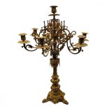 Barokk Aranyozott Bronz Gyertyatartó 19. század