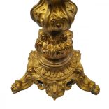 Barokk Aranyozott Bronz Gyertyatartó 19. század