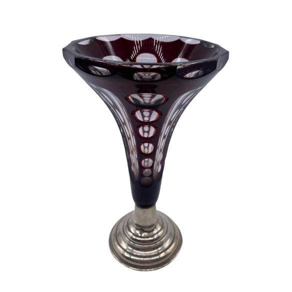 Virágváza kristály bordó