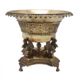 Empire Stílusú Aranyozott Ezüst Kínáló