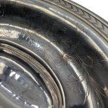 Ezüst delfinfüles bécsi kenyérkosárka 331 g