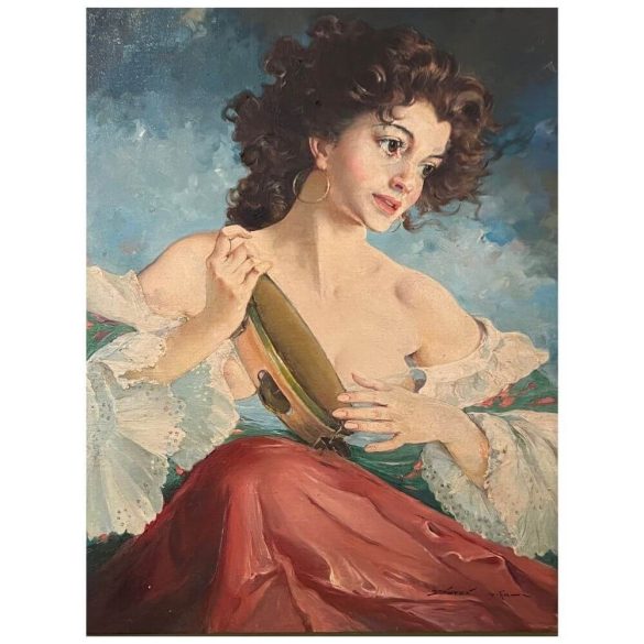 Szánthó Mária (1897-1998): Nő csörgődobbal