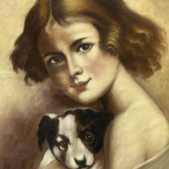 Réti Mátyás (1922 - 2002): Kislány kutyával