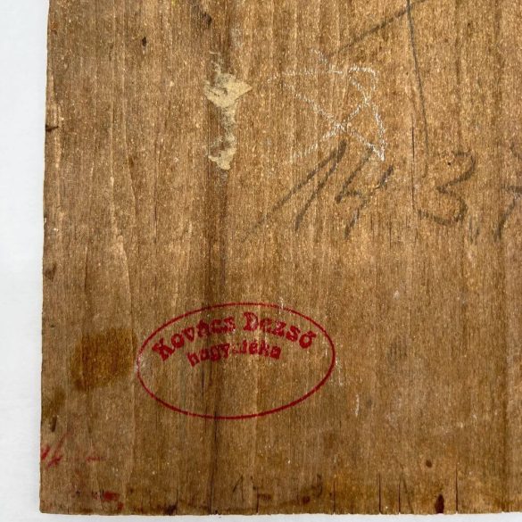 Giovanni Giardelli: Pipázó Katalán férfi portréja- olajfestmény