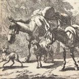 Barokk német festő: Pásztor jelenet, 18. század    