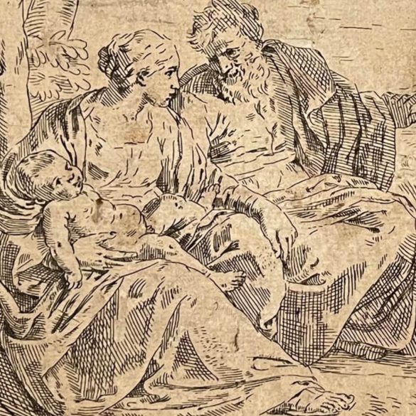 Simone Cantarini: Pihenő Szent család