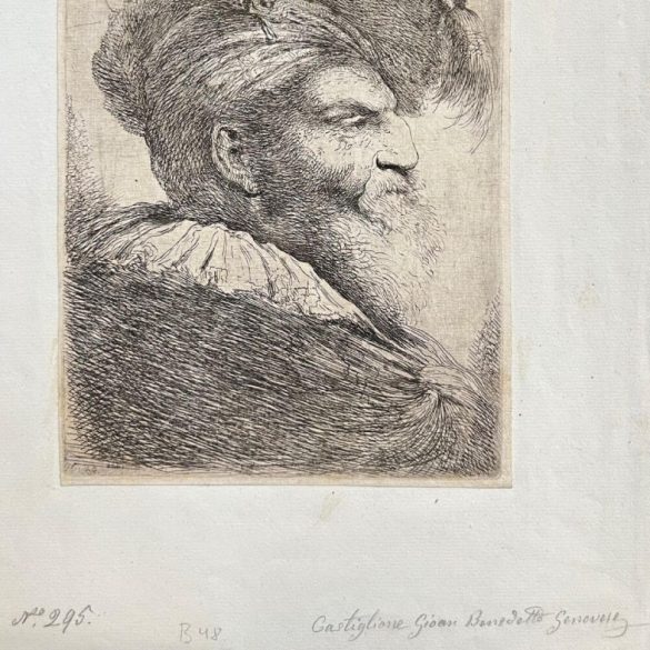 Giovanni Benedetto Castiglione: Nemes Férfi képmása- rézmetszet