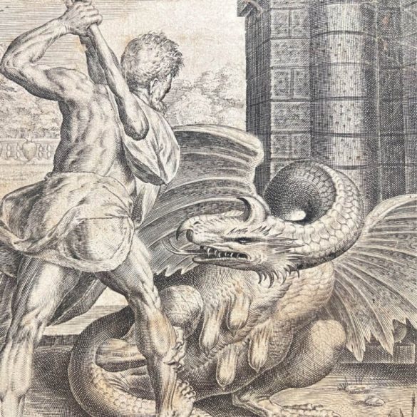 Frans Floris: Hercules megöli Ladont és leszedi az aranyalmákat