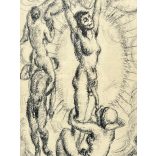 Derkovits Gyula (1894-1934): "Zűrzavar" (Egy lap Pandamonium mappából, 1920)