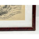 Derkovits Gyula (1894-1934): "Hódolat a fallosznak" (Egy lap Pandamonium mappából, 1920)