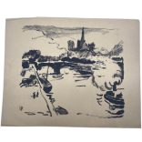 HB monogrammal: Ile de Cité látképe a Notre Dame-mal