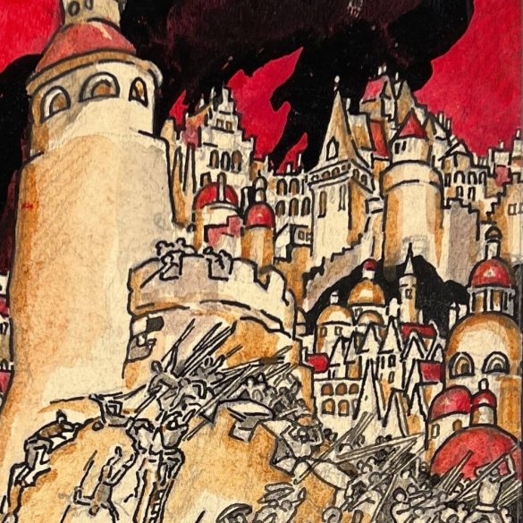 Ismeretlen festő: A vár ostroma