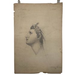   Johan Sachen jelzéssel: Római babérkoszorús férfi portréja
