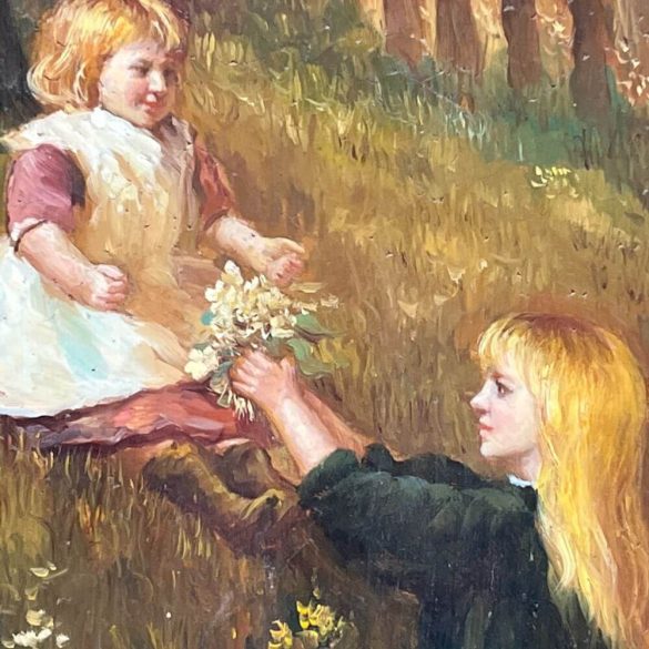 F. Girard jelzéssel, 1910 k.: Virágot a kislánynak