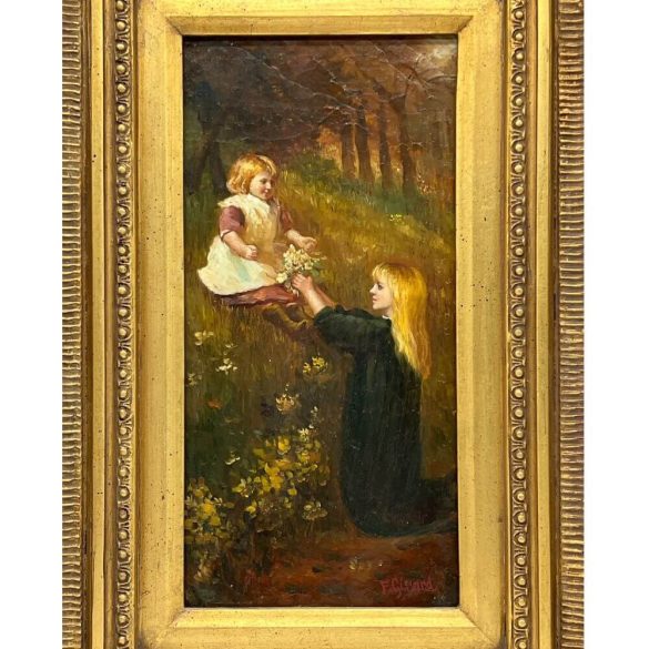 F. Girard jelzéssel, 1910 k.: Virágot a kislánynak