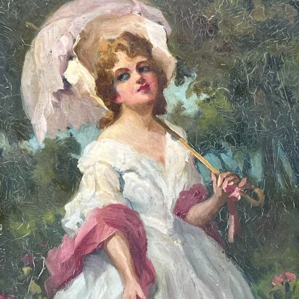 Breittschneider Rudolf (1866-1924): Hölgy napernyővel