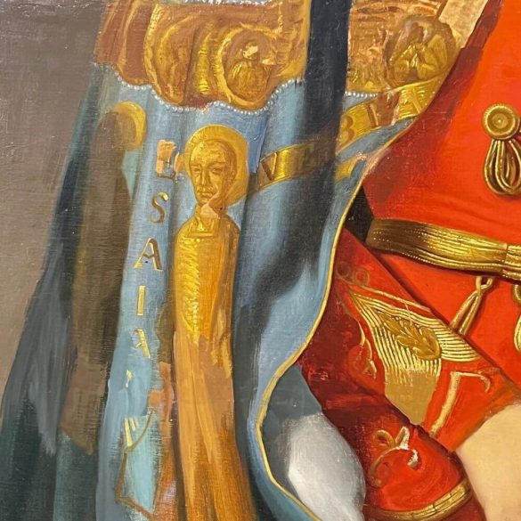Ism. 19. sz-i közép-európai festő: I. Ferencz József császár képmása a magyar szent koronával