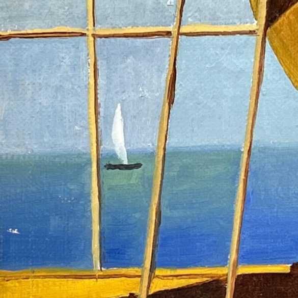 Ismeretlen 20.sz-i festő: Napozók a hajó fedélzetén