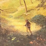 F.Barbanini jelzéssel, 19.sz.II. fele: Alpesi táj vándorral