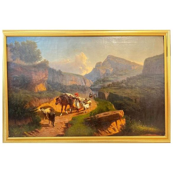 Markó András, ifj. (1824-1895): Itáliai táj vándorokkal