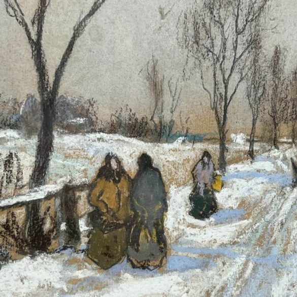 Csabai-Wágner József (1886-1967): Falusi téli táj