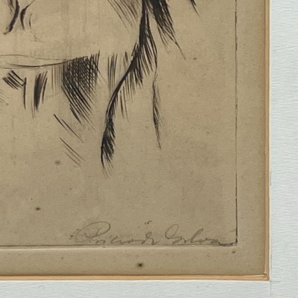 Prihoda István (1891-1965): Incselkedő kislány karosszékben