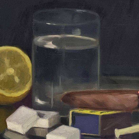 Molnár Z. János (1880-1960): Szivaros asztali csendélet