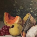 Szegő A. jelzéssel, 1930 k.: Asztali csendélet fürjjel