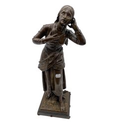   Jean D'Arc - Henry Étienne Dumaige - 1830-1888 Női Bronz Hajsimító -