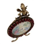 Kulcsos felhúzású zománc számlapos Ringen körbe gránát kövekkel