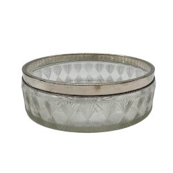 Századfordulós Ezüst Peremes Kínáló  