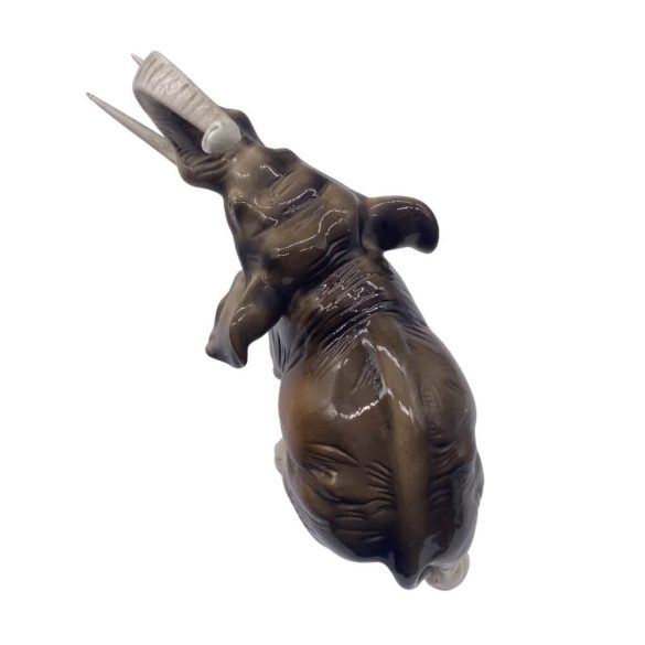 Royal Dux Elefánt Porcelán Agyarral