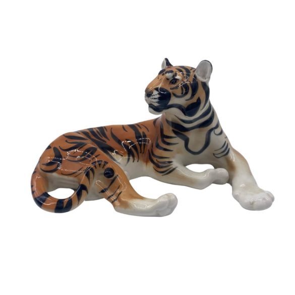 Lfz Fekvő Tigris Porcelán - Nagy Méret 
