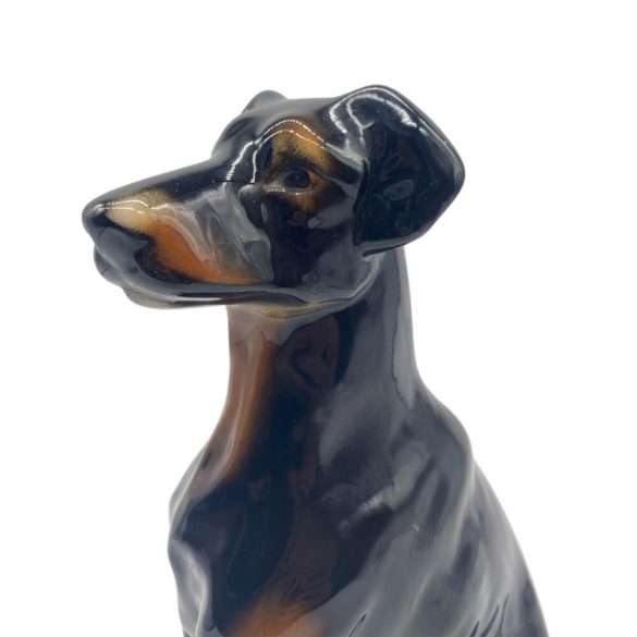 Dobermann Kutya - Nagyméretű Porcelán 