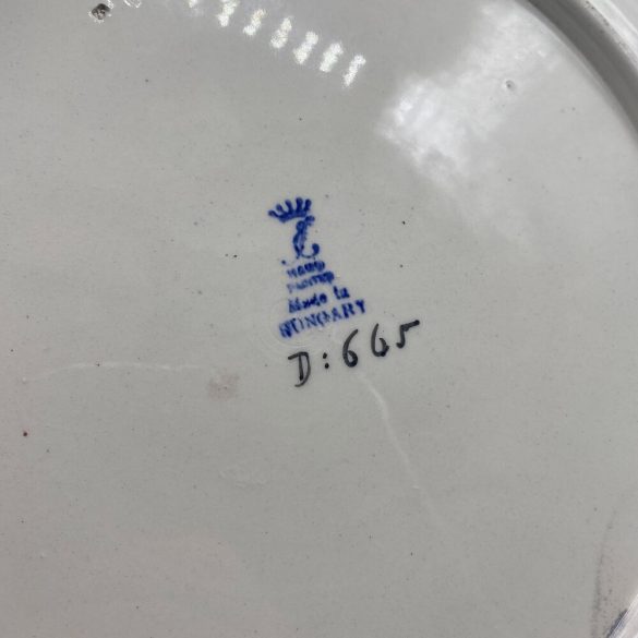Fischer Emil - Madaras Porcelán Tál 1880-1900 közötti