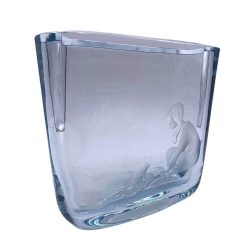 Orrefors Kristály Váza Lány Békával