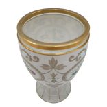 Bieder pohár- fehér alapon díszített-