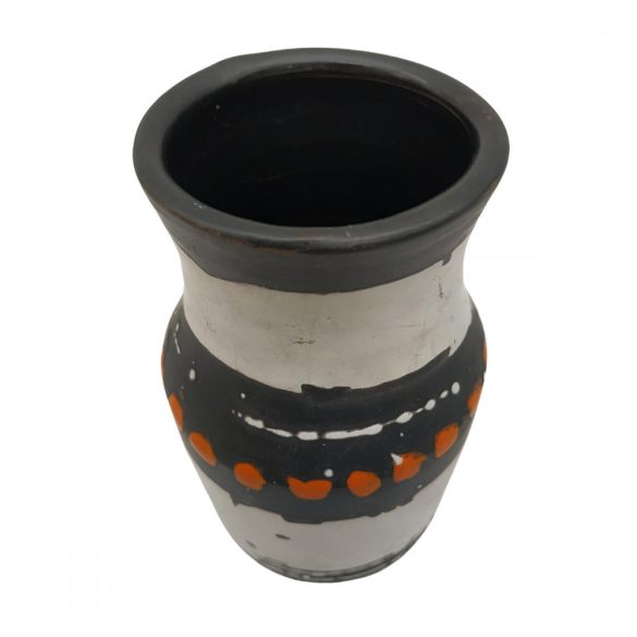 Gorka Lívia Narancs Fekete Mintás Váza