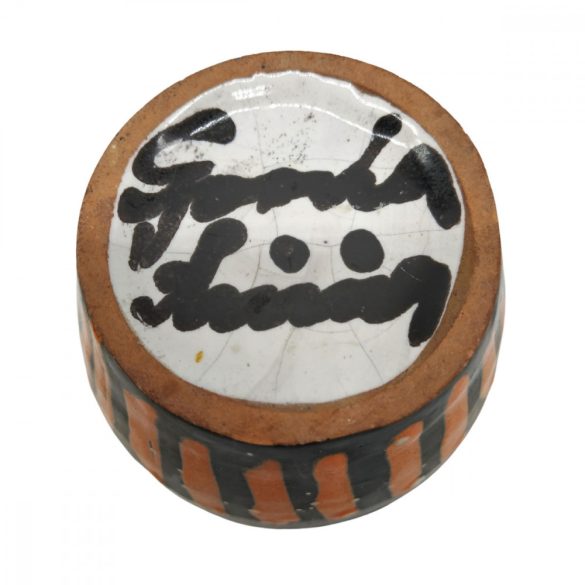 Gorka Lívia Narancs Fekete Mintás Váza