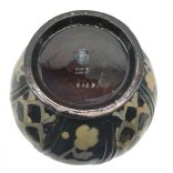 Zsolnay Fekete Szecessziós Váza - javított