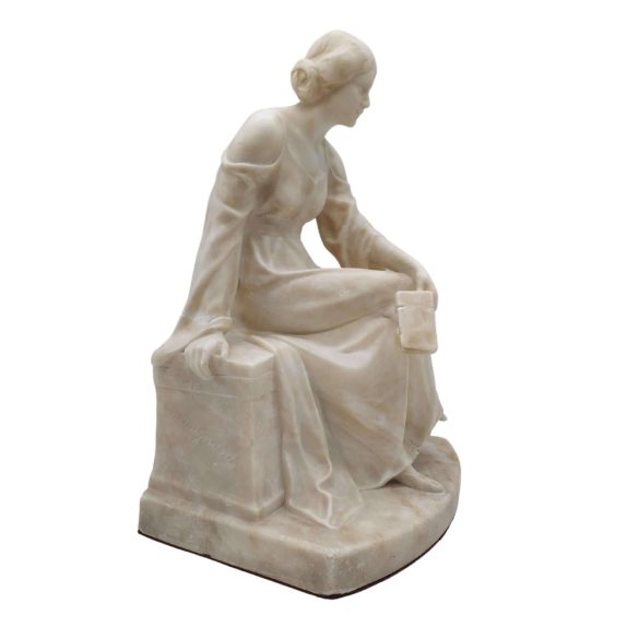 Valmore Gemignani - Alabástrom szobor-könyvet tartó nő- 
