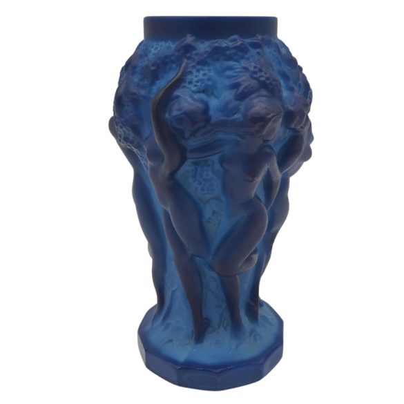 Desna kék üveg váza -női alakok I.-