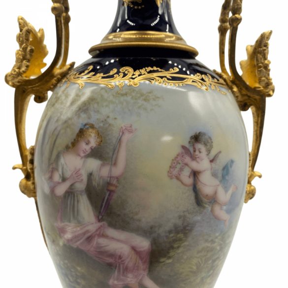 Sevres Amfóra Váza Idillikus Jelenettel