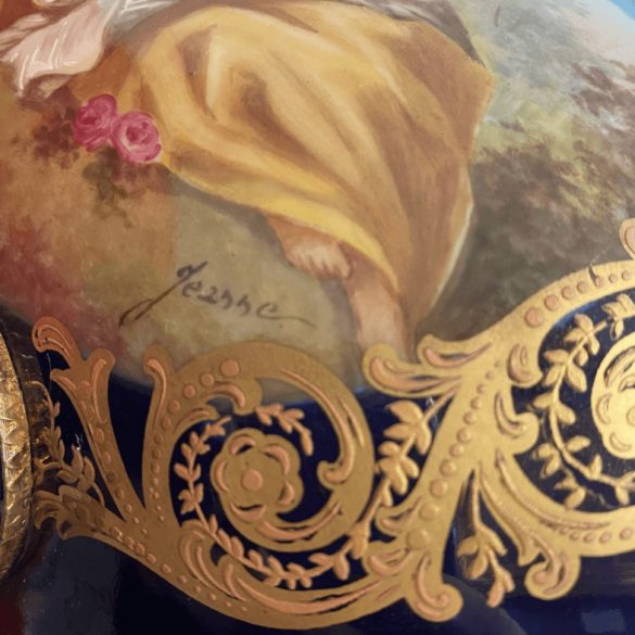 Sevres Amfóra Váza Idillikus Jelenettel