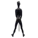 Bronz Kisplasztika márvány talapzaton - Pihenő férfi