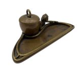 Bronz szecessziós tintatartó 